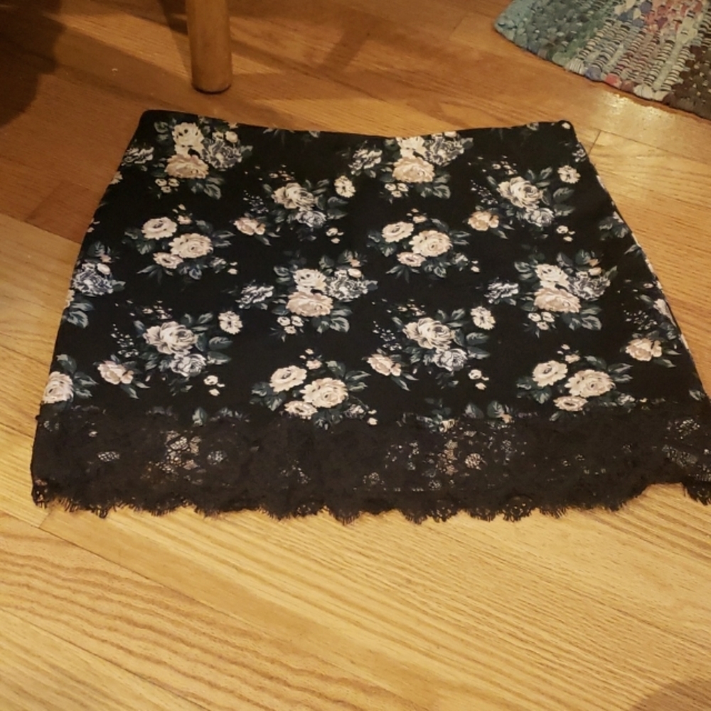 Floral and Lace Skirt